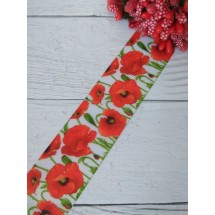 Лента репсовая с рисунком 25мм, цена за 1 м